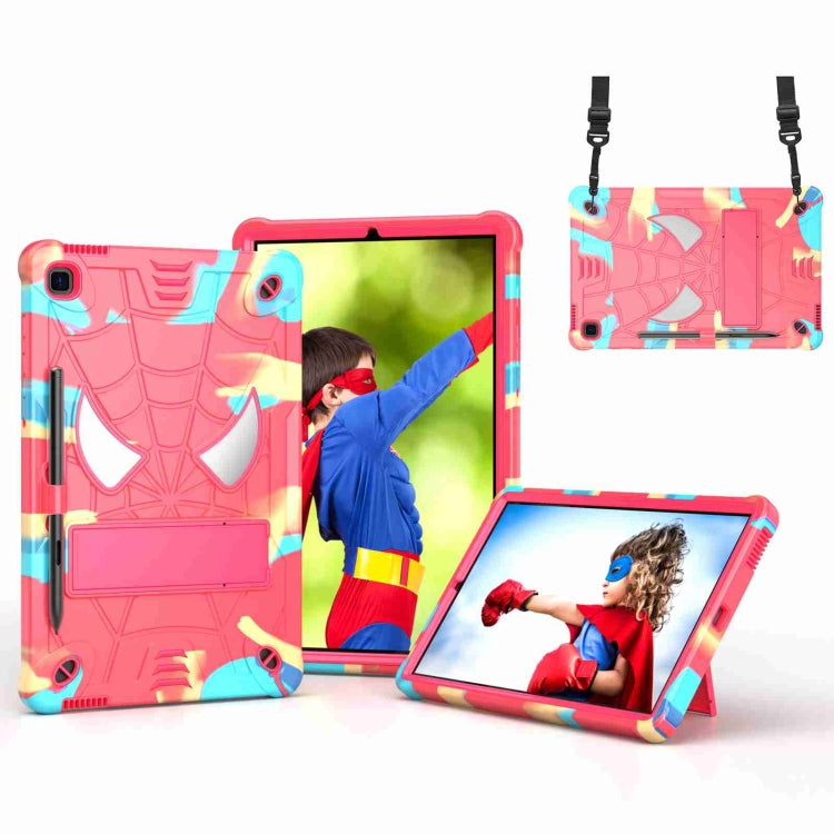 Spider Texture Silicone Hybrid PC Tablet Case with Shoulder Strap, For Samsung Galaxy Tab S7 FE / S7+ / S8+, For Samsung Galaxy Tab S7 / S8, For Samsung Galaxy Tab A8 10.5 2021, For Samsung Galaxy Tab S6 Lite P610