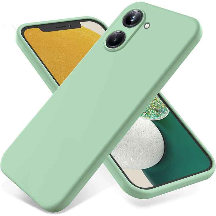 Solid Color Liquid Silicone Dropproof Full Coverage Phone Case, For Realme 10 Pro 5G
