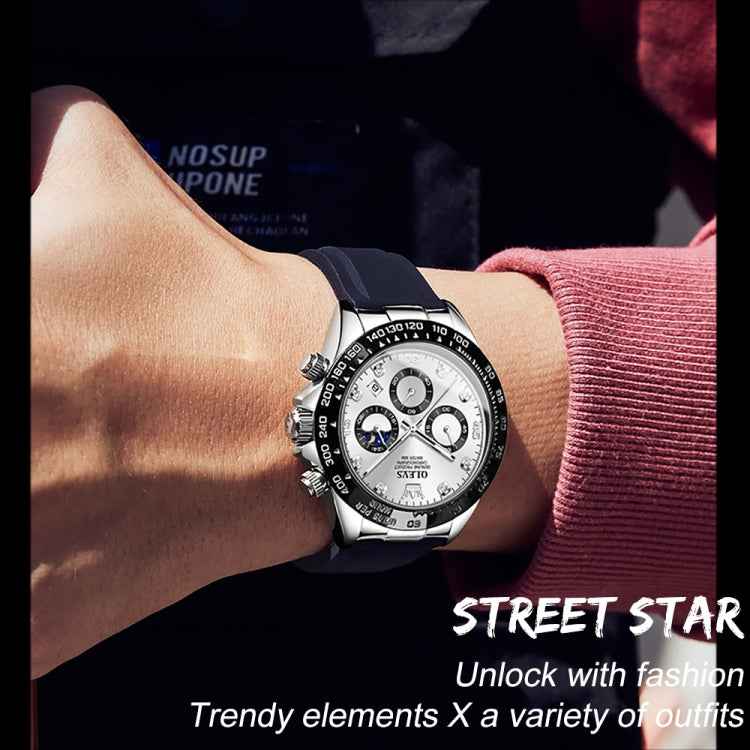 OLEVS 2875 Men Multifunctional Sports Chronograph Waterproof Quartz Watch