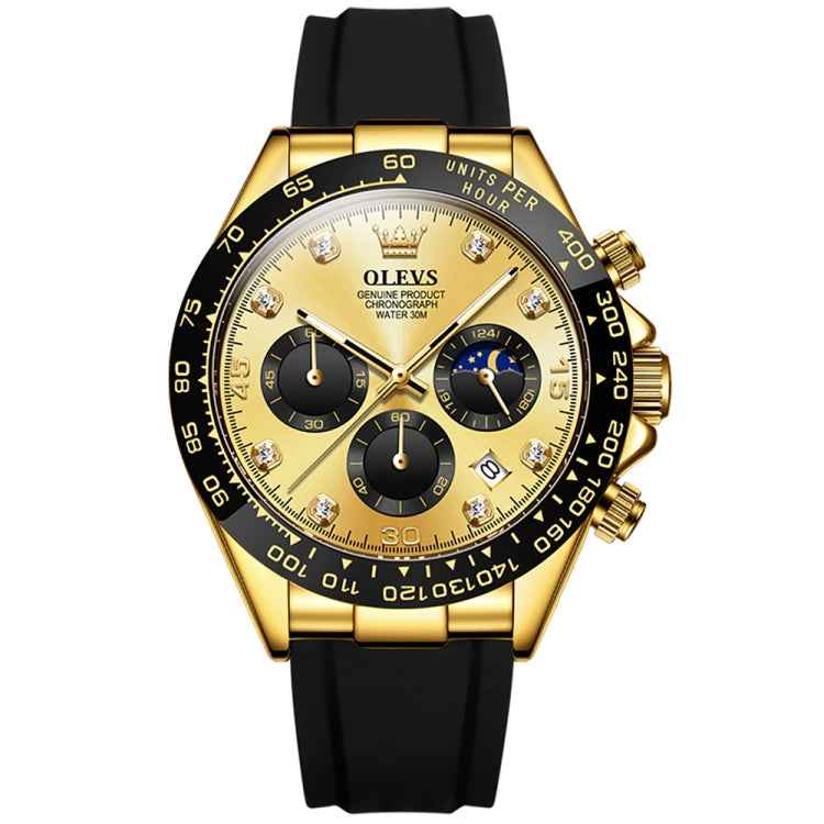 OLEVS 2875 Men Multifunctional Sports Chronograph Waterproof Quartz Watch