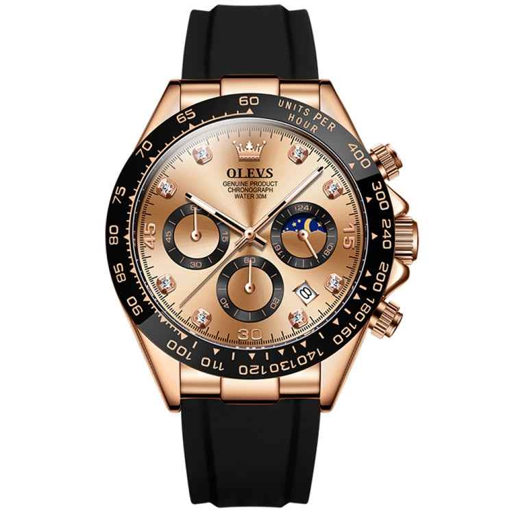 OLEVS 2875 Men Multifunctional Sports Chronograph Waterproof Quartz Watch