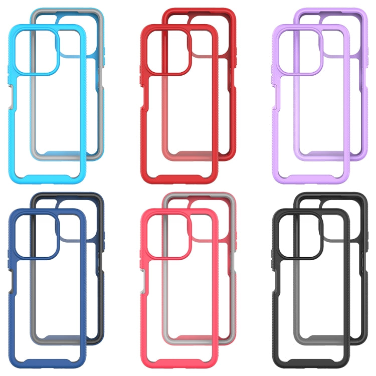Starry Sky Solid Color Shockproof TPU Clear PC Phone Case