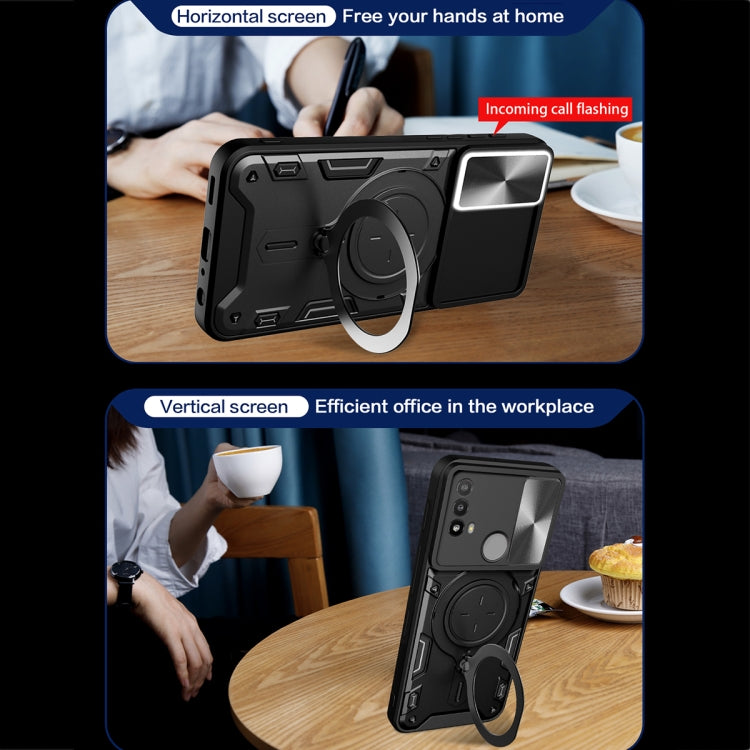 CD Texture Sliding Camshield Magnetic Holder Phone Case, For Motorola Moto E20 / E30 / E40, For Motorola Edge 20 Lite, For Motorola Edge 20 Pro, For Motorola Moto G30 / G20 / G10