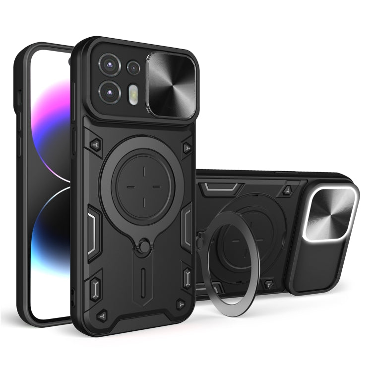 CD Texture Sliding Camshield Magnetic Holder Phone Case, For Motorola Moto G22 / E32, For Motorola Edge 30, For Motorola Edge 30 Pro, For Motorola Moto E20 / E30 / E40, For Motorola Edge 20 Lite, For Motorola Edge 20 Pro, For Motorola Moto G30 / G20 / G10