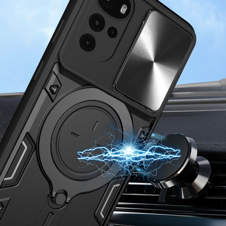 CD Texture Sliding Camshield Magnetic Holder Phone Case, For Motorola Moto G22 / E32, For Motorola Edge 30, For Motorola Edge 30 Pro, For Motorola Moto E20 / E30 / E40, For Motorola Edge 20 Lite, For Motorola Edge 20 Pro, For Motorola Moto G30 / G20 / G10