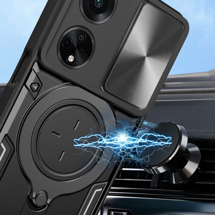 CD Texture Sliding Camshield Magnetic Holder Phone Case, For OPPO F23 5G India / A98 5G / A1 5G, For OPPO Find X8 Pro, For OPPO Reno8 T 5G, For OPPO A17 4G, For OPPO Reno8 Pro 5G, For OPPO Reno8 5G, For OPPO Reno7 4G / F21 Pro 4G, For OPPO Reno7 5G