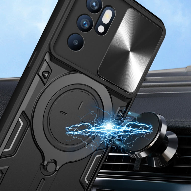 CD Texture Sliding Camshield Magnetic Holder Phone Case, For OPPO Reno 6 4G, For OPPO A15 / A15s / A35 2021, For OPPO A53 4G, For OPPO A9 2020 / A5 2020 / A11x, For OPPO A79 5G Global