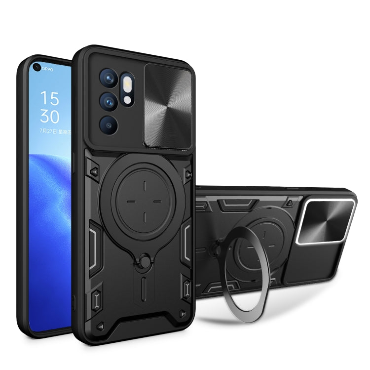 CD Texture Sliding Camshield Magnetic Holder Phone Case, For OPPO Reno 6 4G, For OPPO A15 / A15s / A35 2021, For OPPO A53 4G, For OPPO A9 2020 / A5 2020 / A11x, For OPPO A79 5G Global