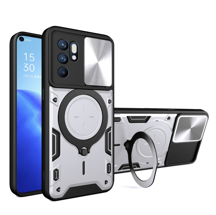 CD Texture Sliding Camshield Magnetic Holder Phone Case, For OPPO Reno 6 4G, For OPPO A15 / A15s / A35 2021, For OPPO A53 4G, For OPPO A9 2020 / A5 2020 / A11x, For OPPO A79 5G Global
