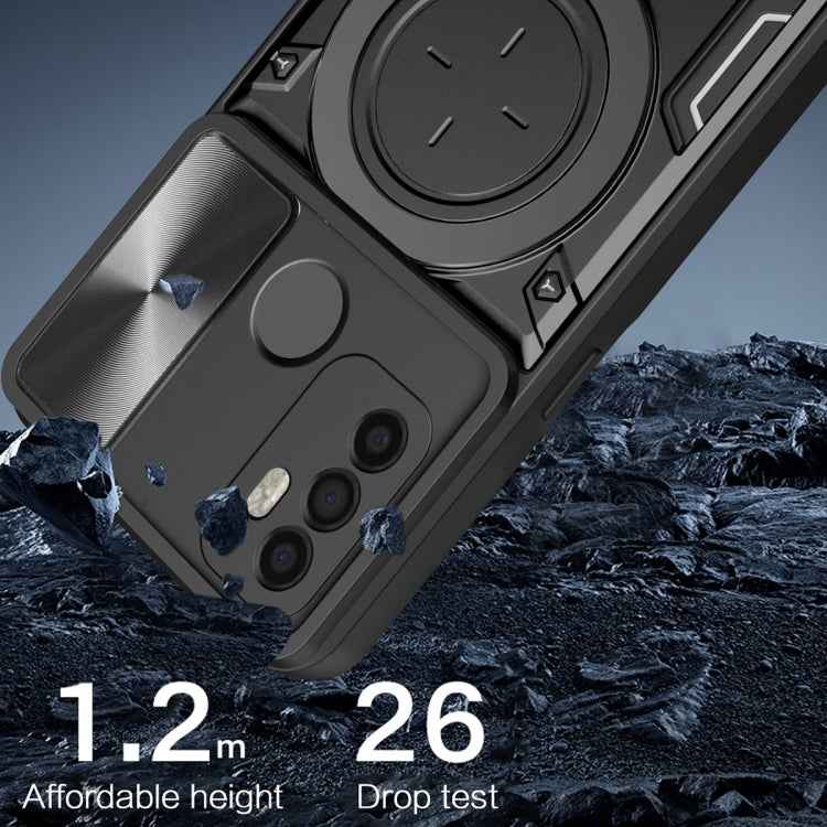 CD Texture Sliding Camshield Magnetic Holder Phone Case, For OPPO A53 4G, For OPPO A9 2020 / A5 2020 / A11x, For OPPO A79 5G Global