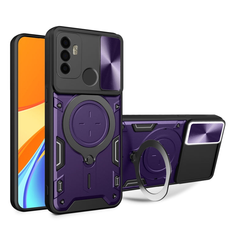 CD Texture Sliding Camshield Magnetic Holder Phone Case, For OPPO Reno 6 4G, For OPPO A15 / A15s / A35 2021, For OPPO A53 4G, For OPPO A9 2020 / A5 2020 / A11x, For OPPO A79 5G Global