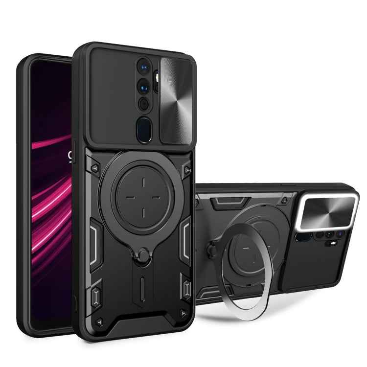 CD Texture Sliding Camshield Magnetic Holder Phone Case, For OPPO A53 4G, For OPPO A9 2020 / A5 2020 / A11x, For OPPO A79 5G Global