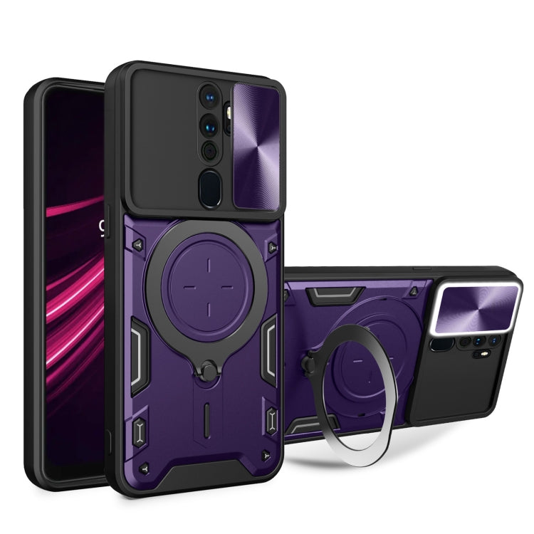 CD Texture Sliding Camshield Magnetic Holder Phone Case, For OPPO Reno 6 4G, For OPPO A15 / A15s / A35 2021, For OPPO A53 4G, For OPPO A9 2020 / A5 2020 / A11x, For OPPO A79 5G Global