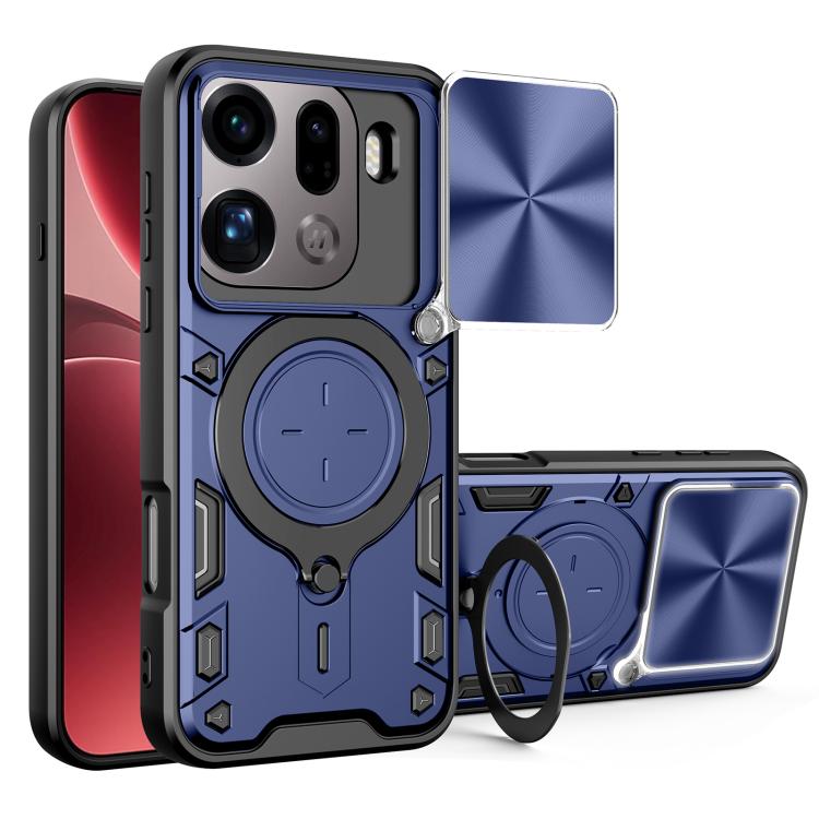 CD Texture Sliding Camshield Magnetic Holder Phone Case, For OPPO Reno16 F 5G, For OPPO Find X9 Ultra, For OPPO Find X9, For OPPO Find X9 Pro, For OPPO Reno14 F 5G Global, For OPPO A5 5G Global / A5x 5G, For OPPO Reno14 5G Global, For OPPO A59 5G Global