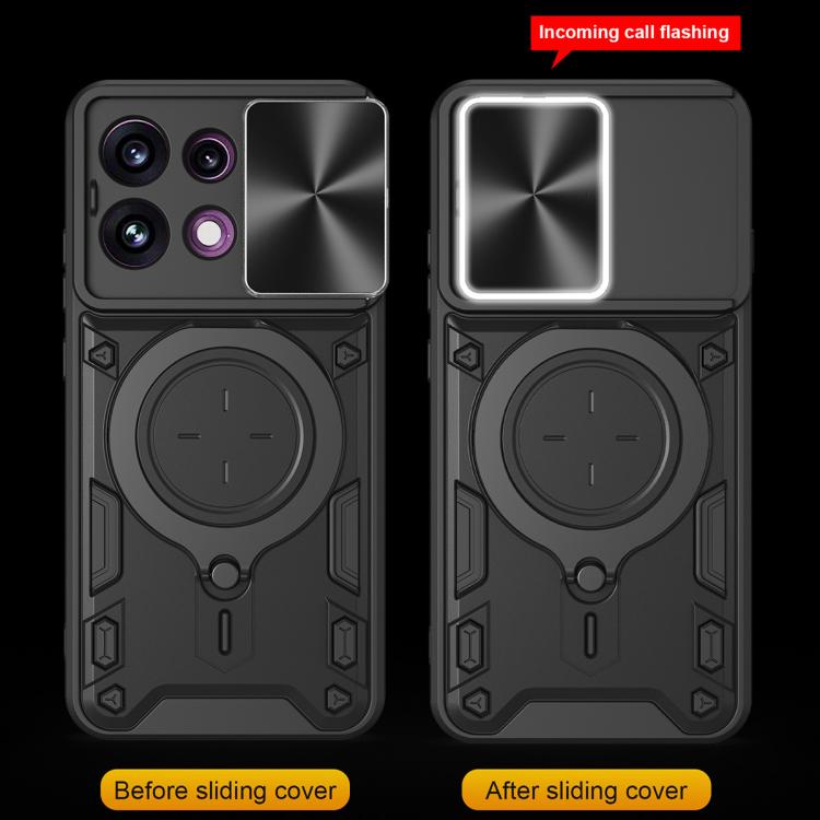 CD Texture Sliding Camshield Magnetic Holder Phone Case, For OPPO Reno16 F 5G, For OPPO Find X9 Ultra, For OPPO Find X9, For OPPO Find X9 Pro, For OPPO Reno14 F 5G Global, For OPPO A5 5G Global / A5x 5G, For OPPO Reno14 5G Global, For OPPO A59 5G Global