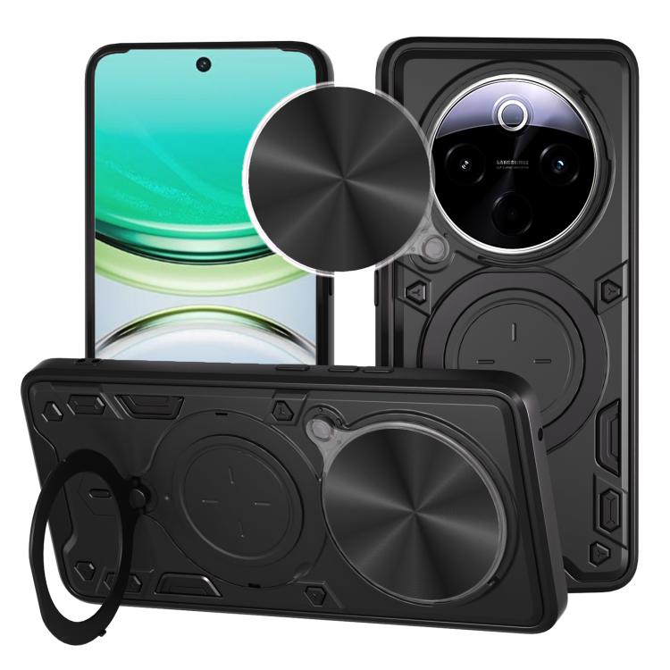 CD Texture Sliding Camshield Magnetic Holder Phone Case, For vivo V30e 5G Global, For vivo Y300 Pro, For vivo iQOO Z9s 5G, For vivo Y28 4G, For vivo Y03 / Y18 / Y18e 4G, For vivo V29e / Y200 5G, For vivo Y36 4G / 5G, For vivo S16 / S16 Pro / V27 5G