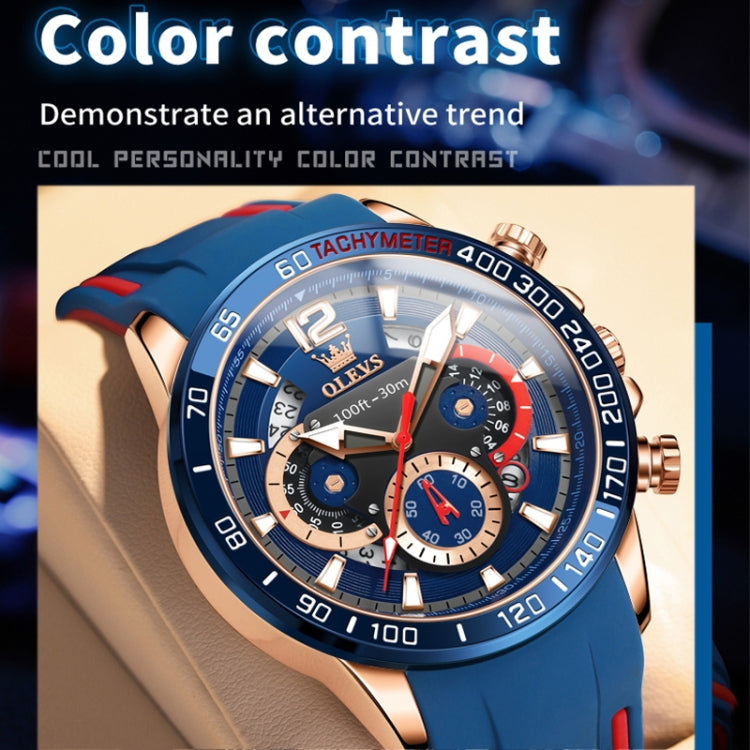 OLEVS 9936 Men Multifunctional Sports Waterproof Quartz Watch