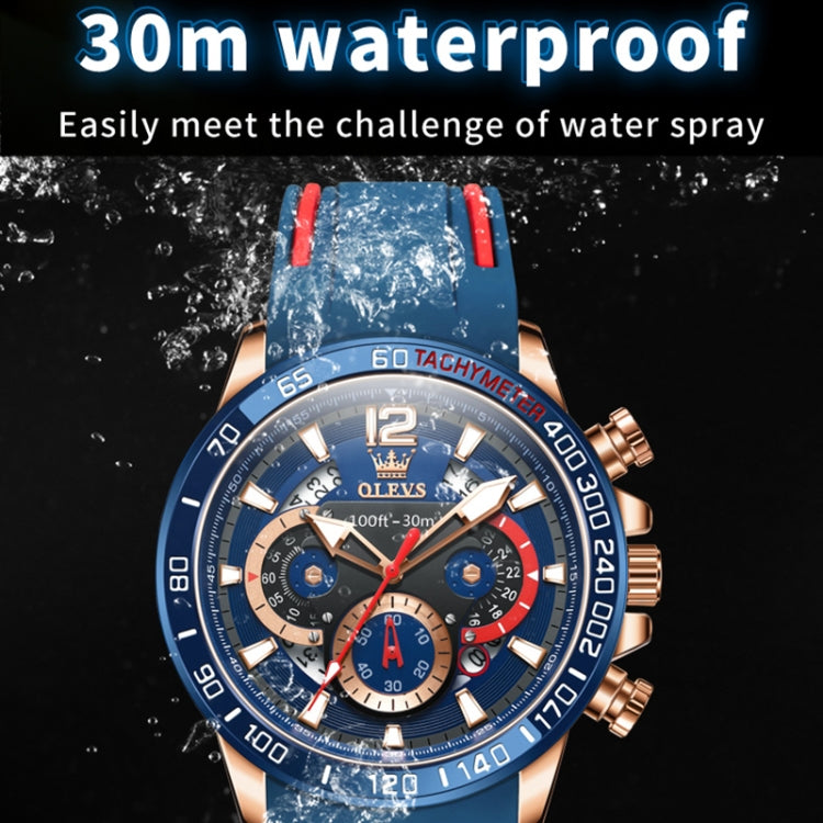 OLEVS 9936 Men Multifunctional Sports Waterproof Quartz Watch