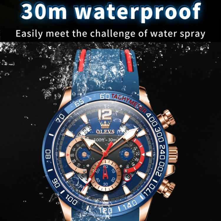OLEVS 9936 Men Multifunctional Sports Waterproof Quartz Watch