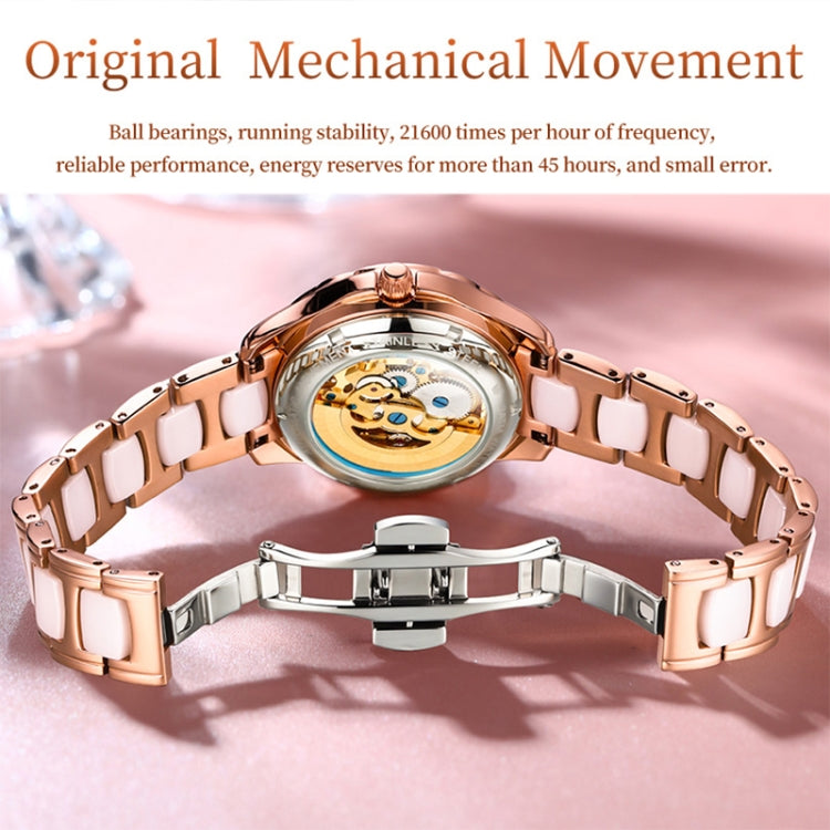 OLEVS 6681 Women Multifunctional Hollow Waterproof Mechanical Watch