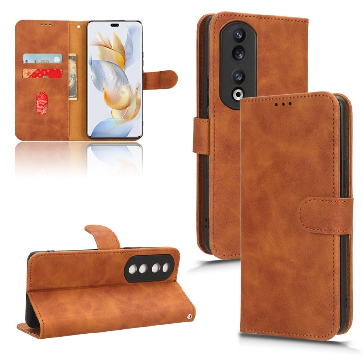 Skin Feel Magnetic Flip Leather Phone Case, For Honor Play 50 Plus, For Honor 90 Pro