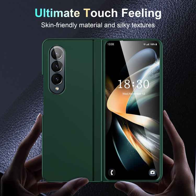 Skin Feel Fold Full Coverage Phone Case with Holder, For Samsung Galaxy Z Fold4, For Samsung Galaxy Z Fold3