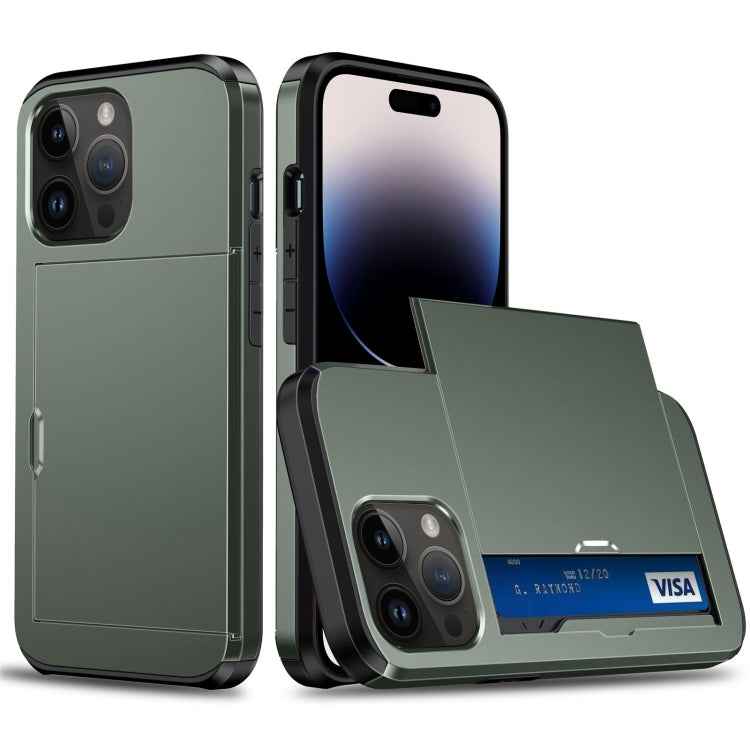 Shockproof Armor Phone Case with Slide Card Slot
