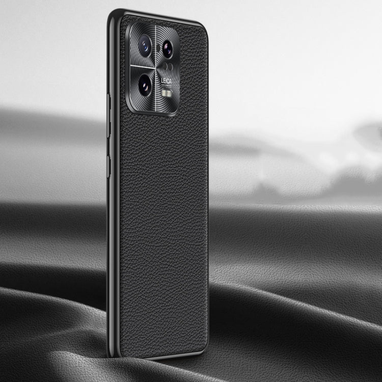 Litchi Texture Genuine Leather Phone Case, For Xiaomi Redmi K60 Ultra, For Xiaomi 13 Ultra, For Xiaomi Redmi K60 Pro, For Xiaomi Redmi K60, For Xiaomi 13 Pro, For Xiaomi 13