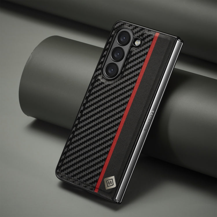 LC.IMEEKE Carbon Fiber PU + TPU Horizontal Flip Leather Phone Case
