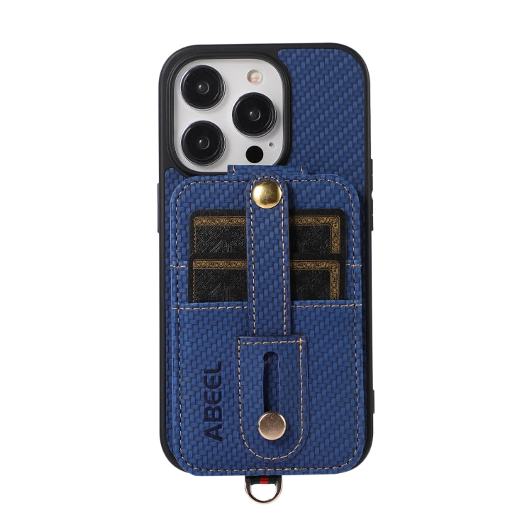 ABEEL Carbon Fiber RFID Card Holder Phone Case, For iPhone 15 Pro Max, For iPhone 14 Pro, For iPhone 14 Pro Max, For iPhone 15 Pro, For iPhone 13 Pro Max, For iPhone 13 Pro