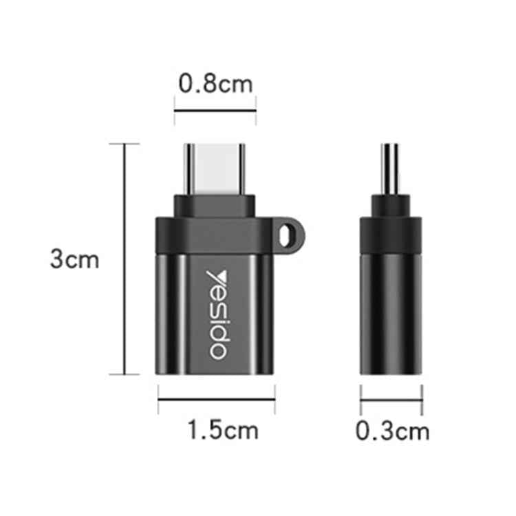 OTG Mini Connector Adapter with Keychain, Yesido GS06 Type-C to USB 3.0, Yesido GS07 Micro USB to USB 2.0