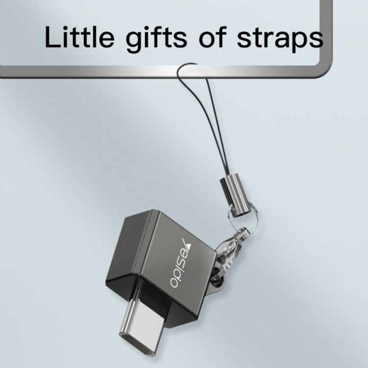 Yesido GS08 Type-C to USB 3.0 OTG Mini Connector Adapter with Keychain