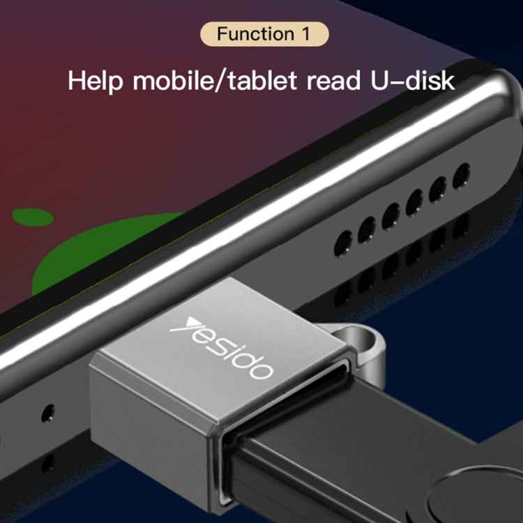Yesido GS08 Type-C to USB 3.0 OTG Mini Connector Adapter with Keychain
