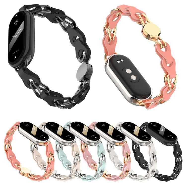 Hollow Leather Chain Magnetic Buckle Watch Band