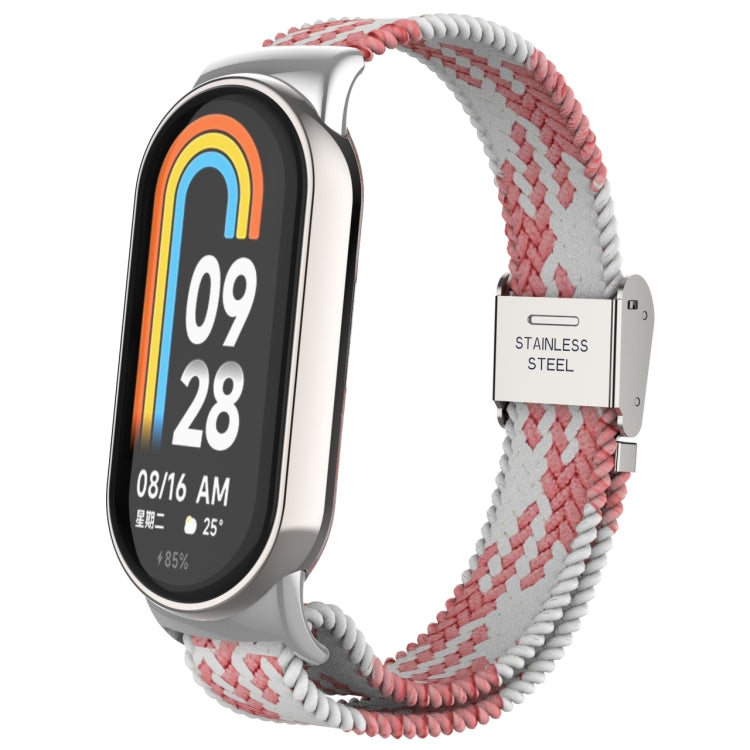 Metal Head + Adjustable Nylon Braided Steel Buckle Watch Band