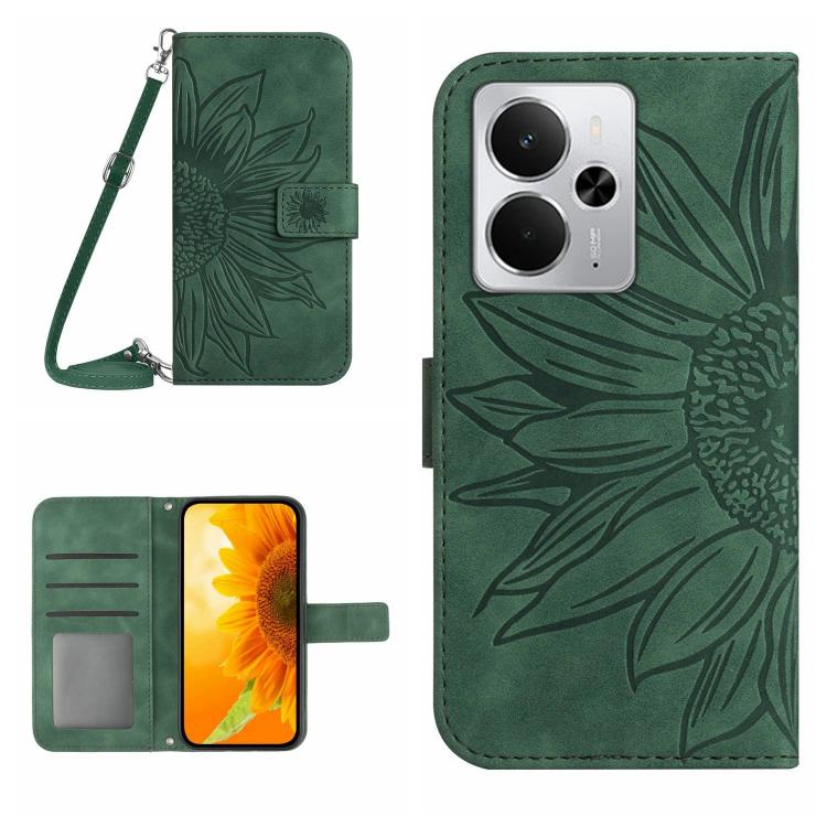 Skin Feel Sun Flower Embossed Flip Leather Phone Case with Lanyard, For Realme C75 5G, For Realme 14 5G Global / P3 5G Global, For Realme P3 Pro 5G Global, For Realme 14 Pro+ 5G