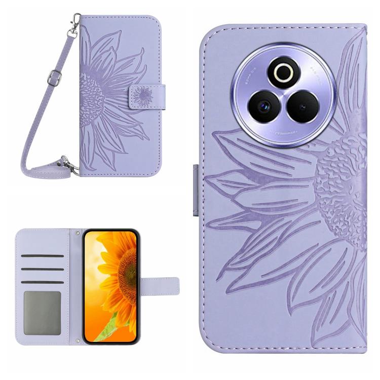 Skin Feel Sun Flower Embossed Flip Leather Phone Case with Lanyard, For Realme C75 5G, For Realme 14 5G Global / P3 5G Global, For Realme P3 Pro 5G Global, For Realme 14 Pro+ 5G