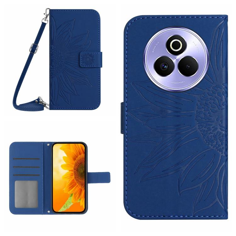 Skin Feel Sun Flower Embossed Flip Leather Phone Case with Lanyard, For Realme C75 5G, For Realme 14 5G Global / P3 5G Global, For Realme P3 Pro 5G Global, For Realme 14 Pro+ 5G