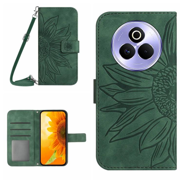 Skin Feel Sun Flower Embossed Flip Leather Phone Case with Lanyard, For Realme C75 5G, For Realme 14 5G Global / P3 5G Global, For Realme P3 Pro 5G Global, For Realme 14 Pro+ 5G