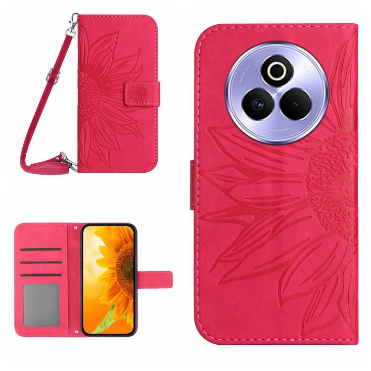 Skin Feel Sun Flower Embossed Flip Leather Phone Case with Lanyard, For Realme C75 5G, For Realme 14 5G Global / P3 5G Global, For Realme P3 Pro 5G Global, For Realme 14 Pro+ 5G