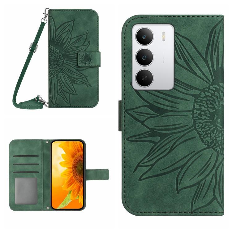 Skin Feel Sun Flower Embossed Flip Leather Phone Case with Lanyard, For Realme C75 5G, For Realme 14 5G Global / P3 5G Global, For Realme P3 Pro 5G Global, For Realme 14 Pro+ 5G