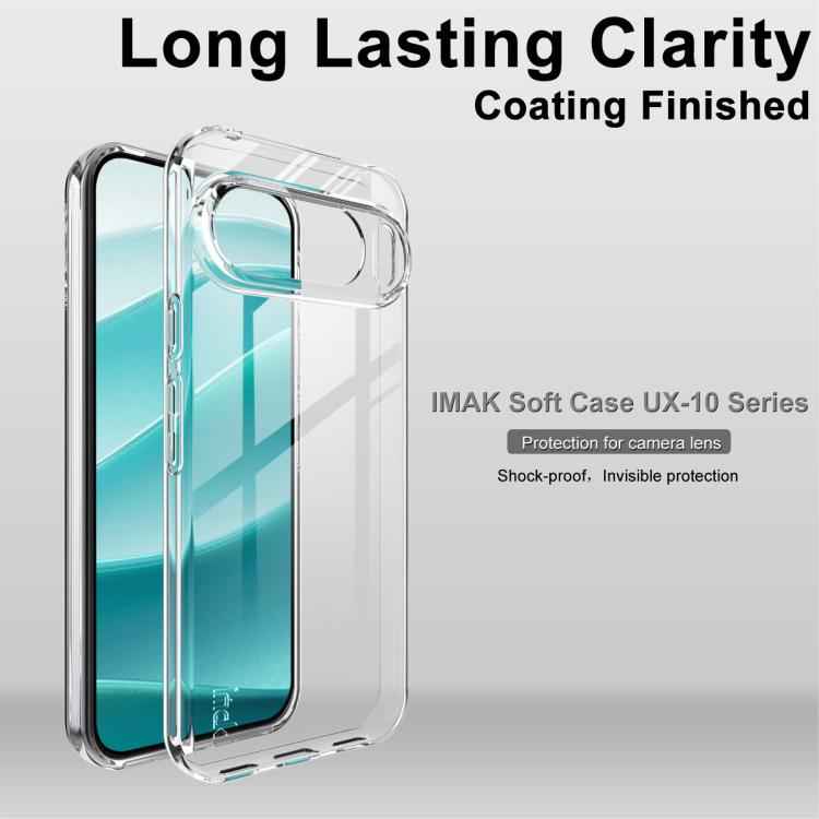 IMAK UX-10 Series Transparent Shockproof TPU Phone Case, For Google Pixel 10 Pro XL, For Google Pixel 10 / Pixel 10 Pro, For Google Pixel 7a