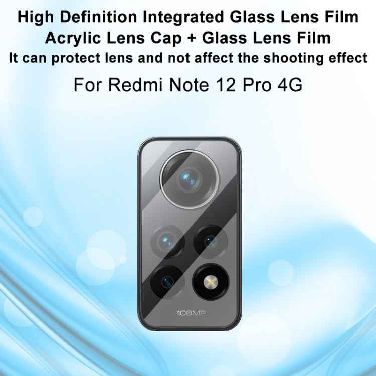 imak Integrated Rear Camera Lens Tempered Glass Film with Lens Cap, For Xiaomi Redmi Note 12 Pro 4G