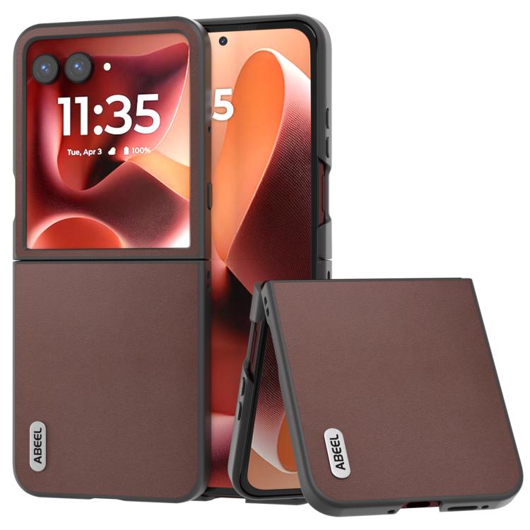 ABEEL Genuine Leather Xiaoya Series Phone Case, For Motorola Razr 60 Ultra, For Motorola Razr 50, For Motorola Razr 40, For Motorola Razr 40 Ultra