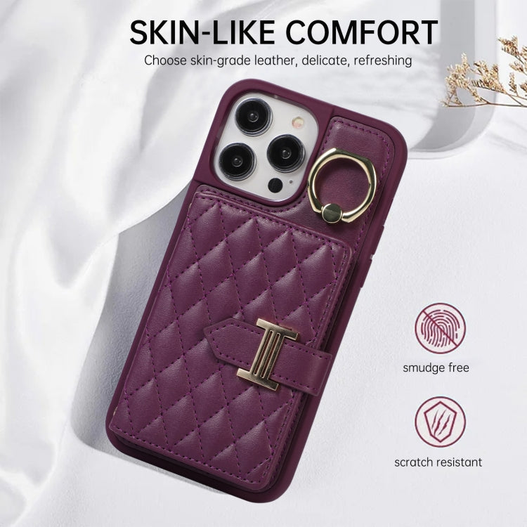 Horizontal Card Bag Ring Holder Phone Case with Dual Lanyard, For iPhone 13, For iPhone 12, For iPhone 12 Pro Max, For iPhone 12 Pro, For iPhone 11 Pro Max, For iPhone 11