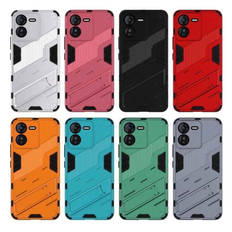 Punk Armor 2 in 1 PC + TPU Phone Case with Holder, For vivo iQOO Z9 5G, For vivo iQOO Z9 Turbo 5G, For vivo iQOO Neo9 5G, For vivo S18E 5G, For vivo S18 5G, For vivo iQOO 12 Pro 5G