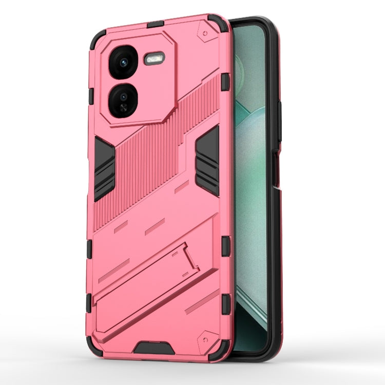 Punk Armor 2 in 1 PC + TPU Phone Case with Holder, For vivo V60 5G Global, For vivo V50 5G Global, For vivo iQOO Z9s Pro 5G India, For vivo iQOO Z9s 5G Global, For vivo V30e 5G Global, For vivo iQOO Z9X 5G