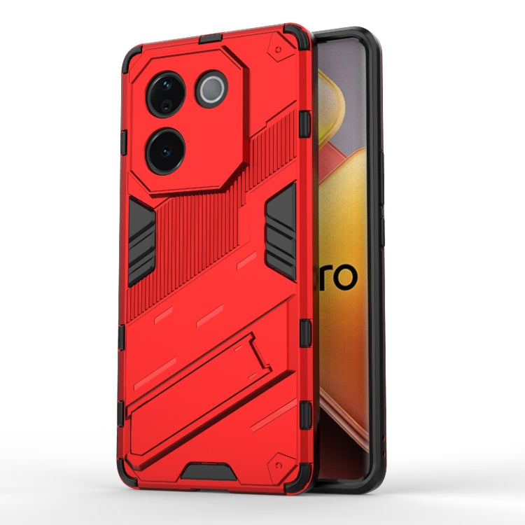 Punk Armor 2 in 1 PC + TPU Phone Case with Holder, For vivo V60 5G Global, For vivo V50 5G Global, For vivo iQOO Z9s Pro 5G India, For vivo iQOO Z9s 5G Global, For vivo V30e 5G Global, For vivo iQOO Z9X 5G