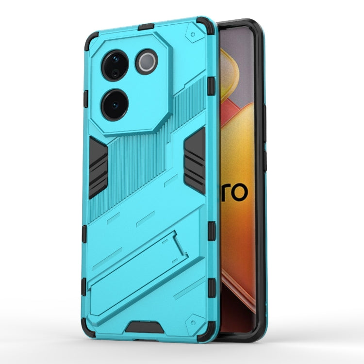 Punk Armor 2 in 1 PC + TPU Phone Case with Holder, For vivo V60 5G Global, For vivo V50 5G Global, For vivo iQOO Z9s Pro 5G India, For vivo iQOO Z9s 5G Global, For vivo V30e 5G Global, For vivo iQOO Z9X 5G