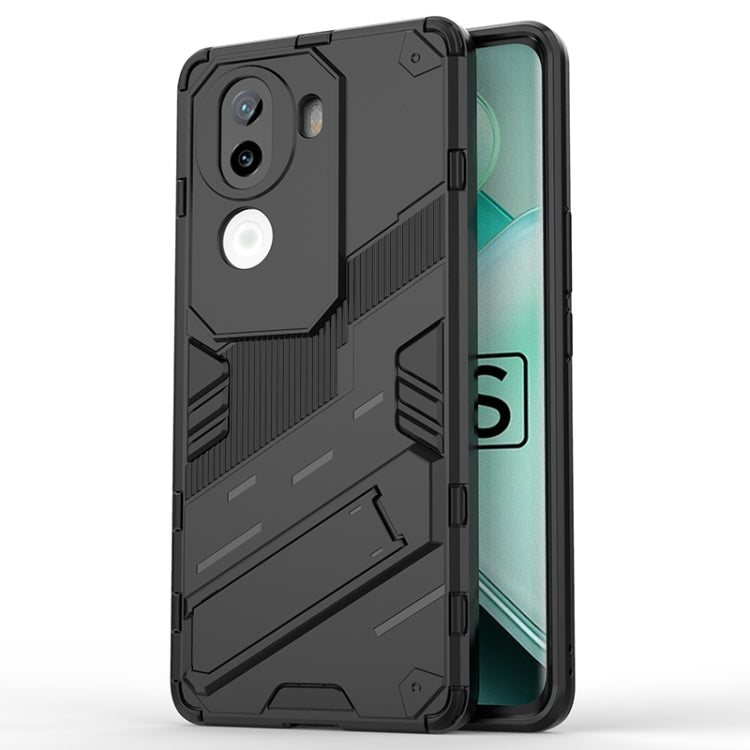 Punk Armor 2 in 1 PC + TPU Phone Case with Holder, For vivo V60 5G Global, For vivo V50 5G Global, For vivo iQOO Z9s Pro 5G India, For vivo iQOO Z9s 5G Global, For vivo V30e 5G Global, For vivo iQOO Z9X 5G